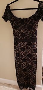 Boohoo Black lace nude underlay size 6